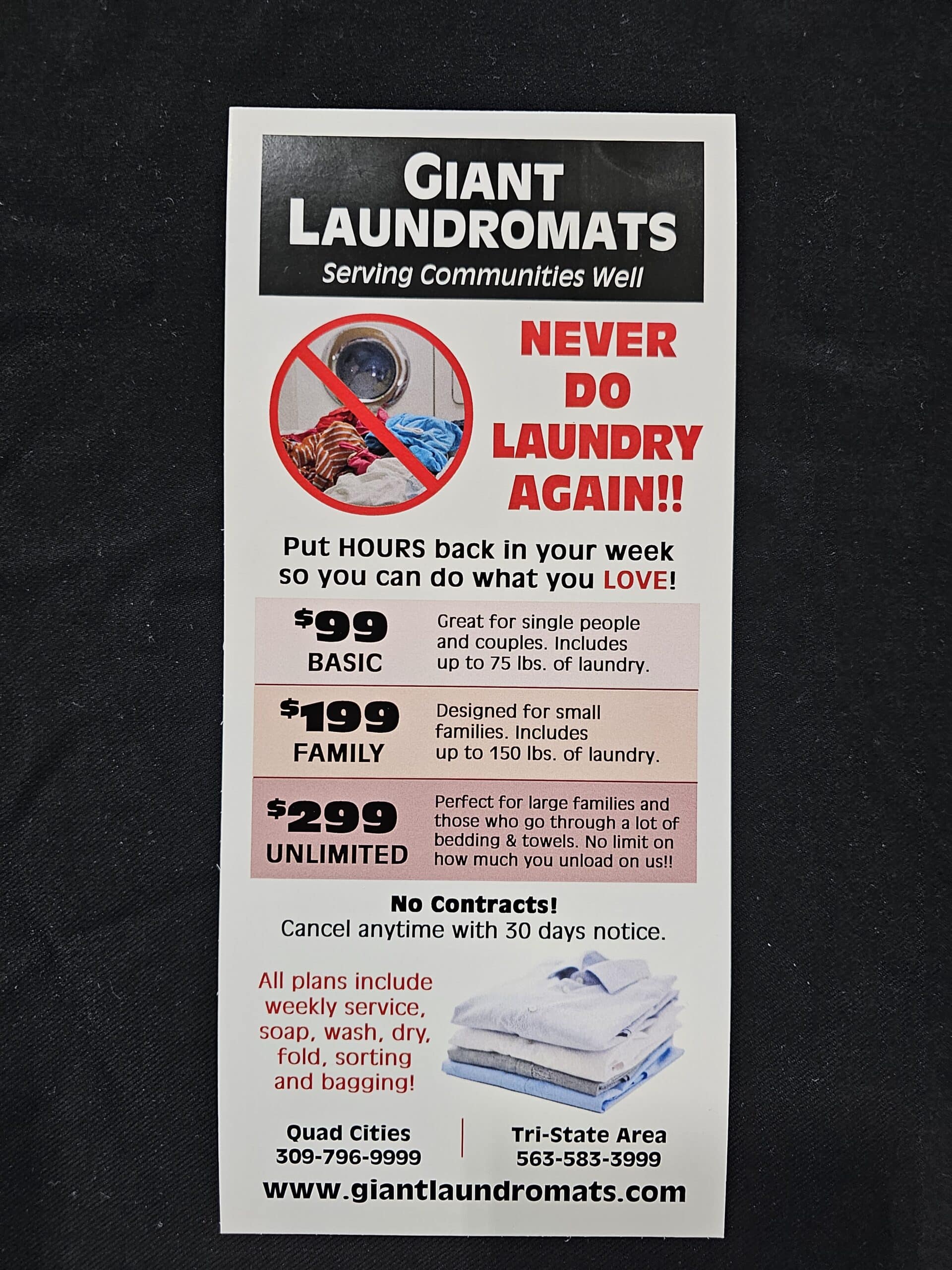 DropOff Wash/Dry/Fold Laundry Service Best Laundromats in Iowa and